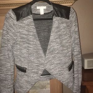 Black and white blazer